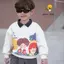 ÁO THU ĐÔNG IN HÌNH MY FRIENDS cho bé, Áo thu dông dài tay cho bé trai bé gái