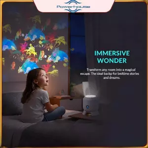 POWER USB LED Máy chiếu đại dương Đèn ngủ xoay 360 độ Chiếu sáng năng động để thư giãn trang trí phòng ngủ.