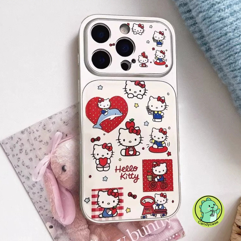 Ốp Điện Thoại Mèo Kitty Dễ Thương Cho Xiaomi Poco X8 Pro Max X7 X6 Neo X4 X3 GT NFC M8 M7 M6 Plus M5S M4 M3 M2 Pro Tải Lại 5G 4G Vỏ Da PU Hoạt Hình Ins Phong Cách 3D Vỏ Mềm