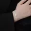 PNPIA- Vòng Tay Cỏ Ba Lá Bốn Lá Cho Nữ 1 Chiếc Dây Xích Có Thể Điều Chỉnh Opal Zircon Tinh Tế Luy Charm Lễ Hội Trang Sức