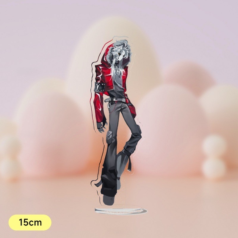8CM The Freak Circus Standing Anime KeyChain Columbina Jester Men Key Chain for Women Fashion Figure Acrylic
