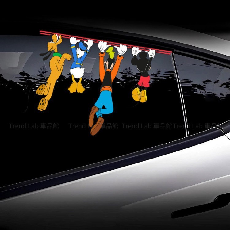 Mickey Minnie Xe Miếng Dán Chuột Mickey Vịt Donald Phía Sau Miếng Dán Hoạt Hình Độc Đáo Sáng Tạo Xe Hơi Miếng Dán Trầy Xước