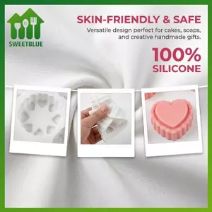 SWEET Silicone Hình Trái Tim Khuôn Bánh Mousse 6 Hoặc 15 Cell Bề Mặt Không Dính Kết Cấu Cho Ngày Lễ Nướng n