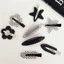 Kẹp Tóc OUSXA, Chấm Bi Giữ Tóc Barrettes, Thiết Kế Tối Giản Ngọt Ngào Đen Trắng Kẹp Tóc Nữ Cô Gái Phụ Kiện Tạo Kiểu Tóc