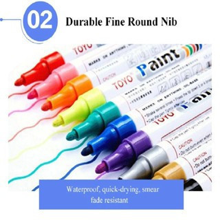 5 bút sơn chống thấm nước chính hãng dùng để đánh dấu lốp xe máy, cao su, kim loại, gỗ, thủy tinh, nhựa