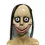 Luckyew Kinh dị Halloween mới với mặt nạ tóc dài Mặt nạ ngộ nghĩnh Mặt nạ miệng hình chữ V có tóc Mặt nạ ma nữ Roleplay MoMo Mask TQ