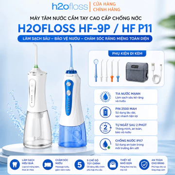 Máy Tăm Nước H2ofloss HF-P11 HF-9P / HF-6 / HF-10 mini Tăm Nước Cầm Tay Dụng cụ vệ sinh răng miệng (chính hãng)