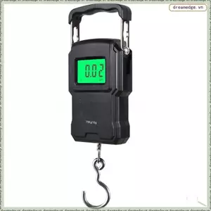 Thước dây đèn nền kỹ thuật số 75kg / 10g Cân móc treo câu cá di động với thước 1M