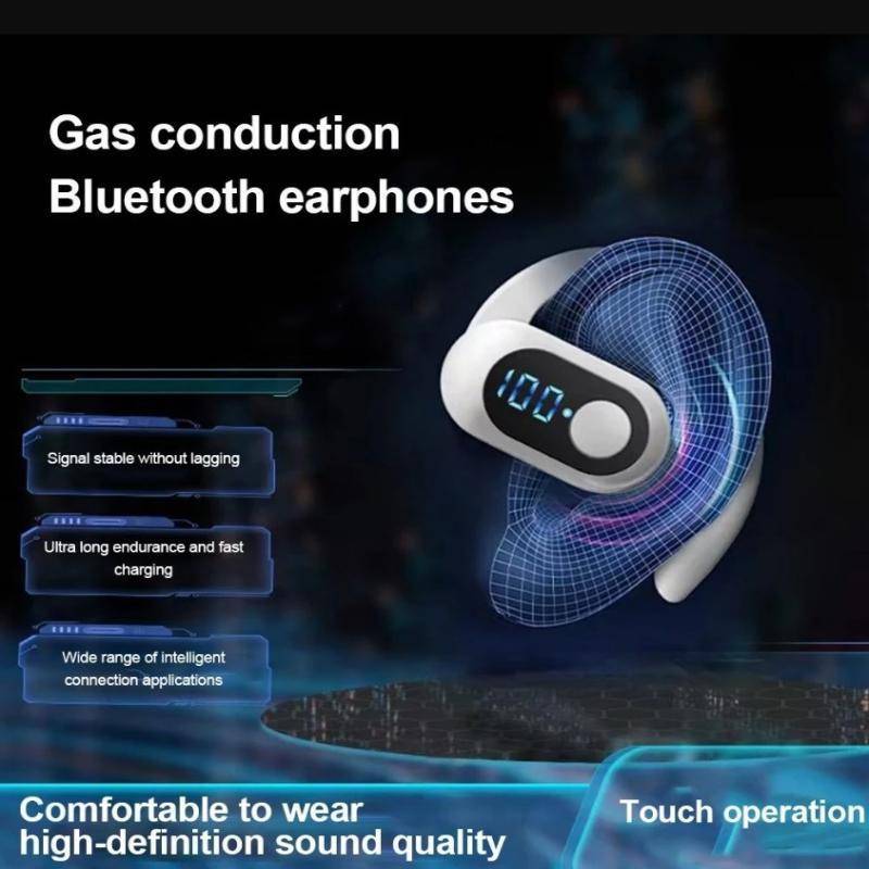 Springevenstar 180° Xoay HiFi Stereo Chống Nước Không Dây Dẫn Truyền Không Dây Tai Nghe Đơn Đeo Tai Nghe Giảm Tiếng Ồn Tai Nghe Có MIC Springevenstar