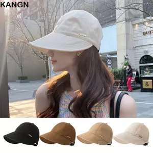 Mũ ngư dân KANGN, Mũ chống nắng đuôi ngựa dây rút, Mũ chống nắng vành rộng có thể điều chỉnh thời trang có thể gập lại Mũ chống nắng nam nữ