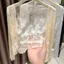 Áo len Cardigan rỗng OUSXA, Áo sơ mi voan dài tay đi biển, Áo sơ mi ren nhẹ chống nắng thông thường đi chơi