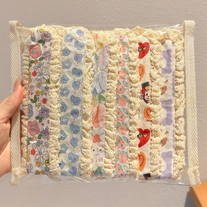 Dệt Kim Thêu Băng Đô Velcro Nổ Tóc Gãy Hoàn Thiện Băng Đô Phụ Kiện Tóc