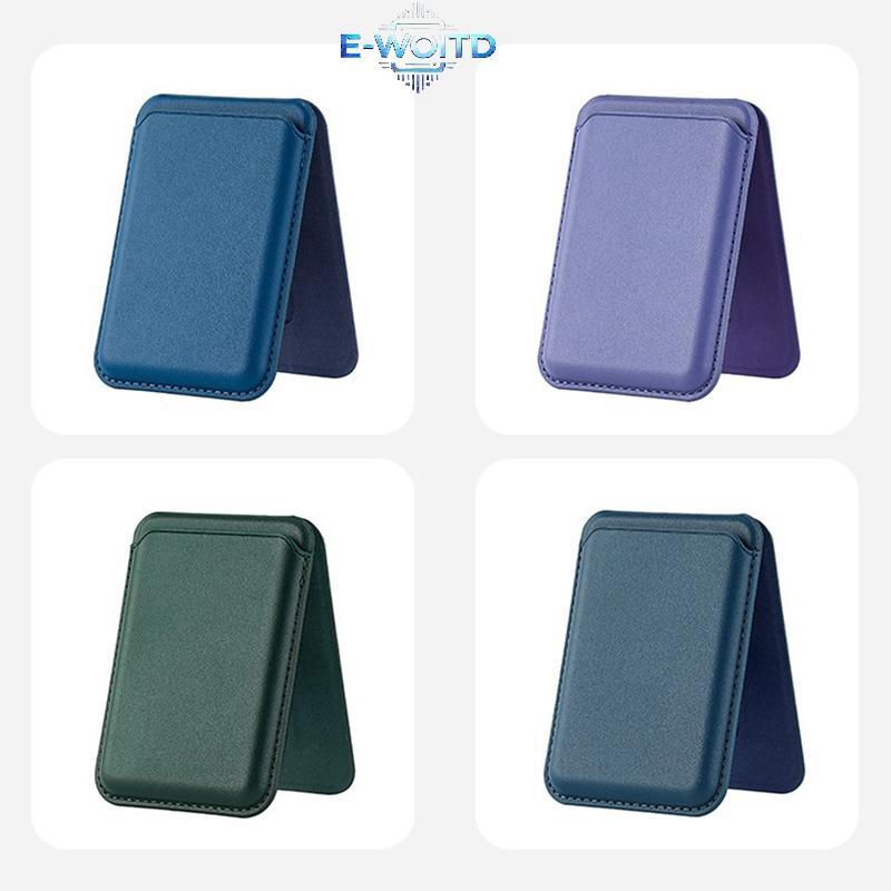 E-WOITD Từ Tính Cho Magsafe Ví Da Đựng Thẻ Cho 16 15 14 13 Pro Max Ẩn Đế Điện Thoại Ngân Hàng ID Thẻ Nhà Thơ Bao E-WOITD