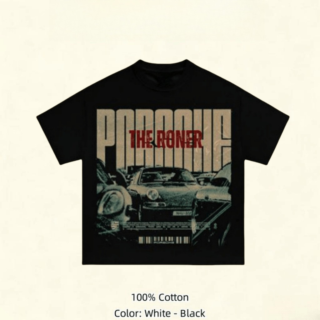 （Giao hàng 24h）Angela Áo thun Nữ "Por911" Unisex Form Rộng 220Gsm 100% Cotton Local Brand