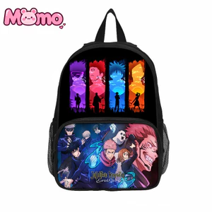 Ba lô đi học unisex in họa tiết anime Jujutsu Kaisen có sức chứa lớn và túi vá