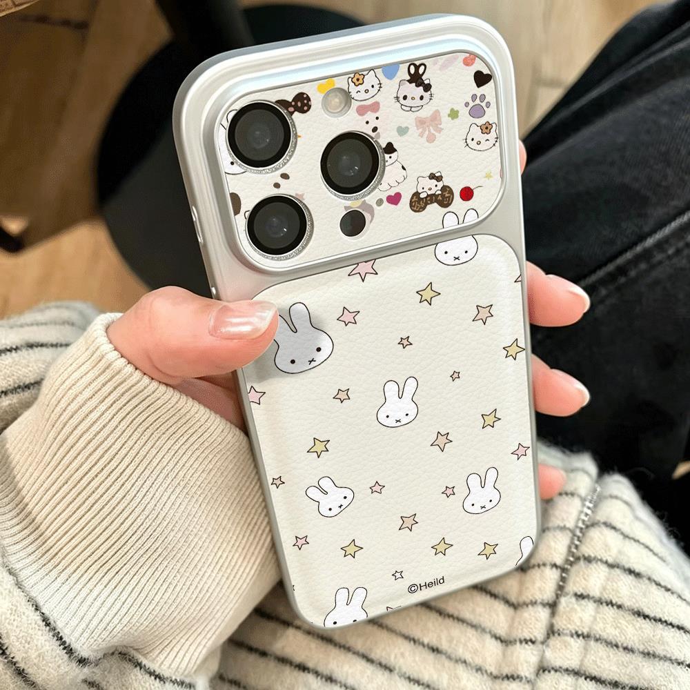 Ốp lưng iPhone hình thỏ và ngôi sao dễ thương, chống sốc, phù hợp iPhone 17/16/15/14/13