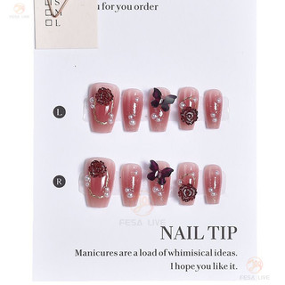 10 Miếng Nhật Bản Handmade Đeo Móng Tay Mắt Mèo Pure Desire Shining Bướm Đeo Móng Tay Làm Móng Tay Phong Cách Nhiều Lựa Chọn