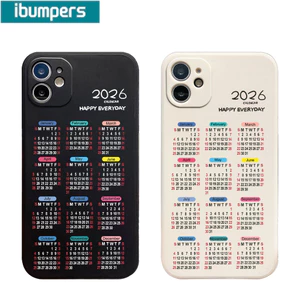 Ibumpers Ốp Điện Thoại Thẩm Mỹ 2026 Lịch Đơn Giản Thanh Lịch Silicon Mềm Cao Cấp Chống Sốc Cho iPhone 11 12 13 14 15 16 Pro Max IP 7 8 Plus Iphon X XS XR Xs max