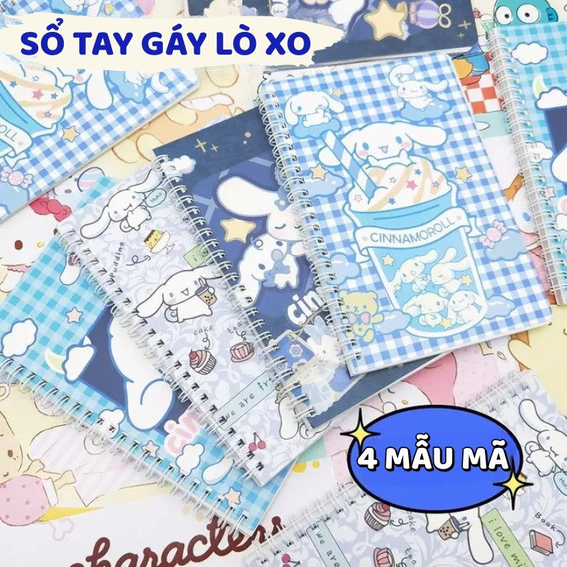 Sổ Tay A5 Lò Xo Hoạt Hình 60 Trang vở kẻ ngang– Vở Ghi Chép Mẫu Cute Đáng Yêu Phù Hợp Học Sinh Sinh Viên