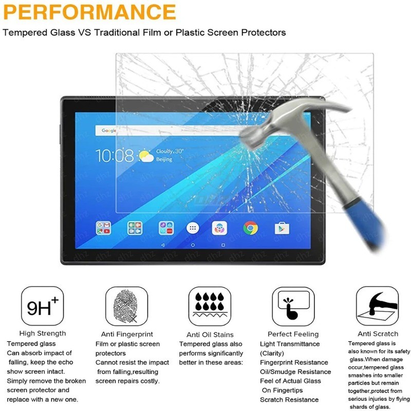 1-2 Chiếc Kính Bảo Vệ Màn Hình Cho Lenovo Tab M9 M8 M7 4th Thế Hệ 3 Máy Tính Bảng Kính Cường Lực Bảo Vệ Cho Lenovo Tab M11 M10 Plus HD 3rd Gen 3 10.1 FHD REL HD Phim Trong Suốt