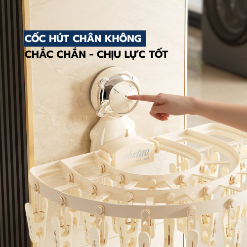 Kẹp phơi đồ hình gấu xinh xắn, hút chân không gắn tường tiện dụng và chắc chắn