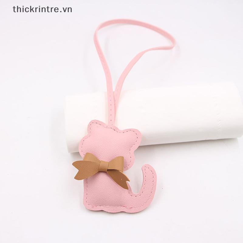 THI Móc Khóa Túi Charm Đáng Yêu Thắt Nơ Chi Tiết Món Quà Hoàn Hảo Túi Da Mặt Dây Chuyền Phụ Kiện VN