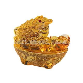 Citrine Đồ trang trí phong phú ngay lập tức Năm con ngựa Cá Đồ trang trí văn phòng Quà tặng Khắc pha lê Vàng