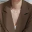 Bigapple Thanh Lịch Sáng Bóng Zircon Bướm Ngọc Trai Mặt Dây Chuyền Choker Dây Buộc Cho Bé Gái Nữ Nữ Có Thể Điều Chỉnh Mới Trang Sức Thời Trang RDG