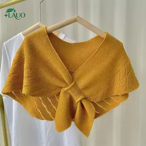 Springevenstar Nữ Dệt Kim Ấm Khăn Choàng Trơn Ne Bảo Vệ Khăn Màu Trơn Áo Vai Cổ Giả Mùa Hè Điều Hòa Bên Ngoài Tháp Springevenstar
