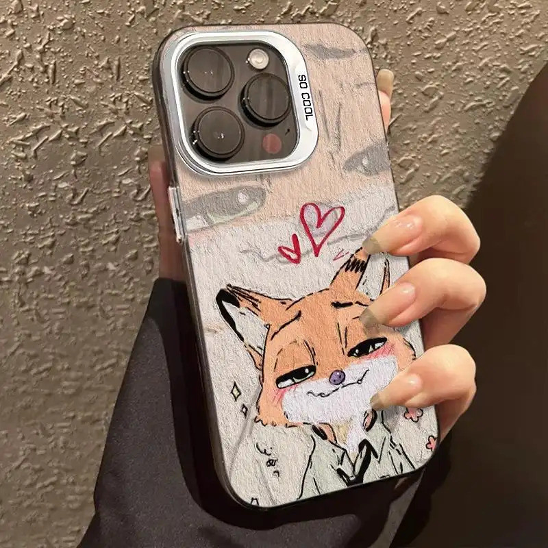 Ốp lưng họa tiết Judy Nick da PU, thiết kế độc đáo chống trầy tốt Bảo Vệ Camera Cấp iPhone 17/16/15/14/13/12/11/X/XS Max