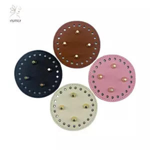 HNKMP Đáy Tròn Cho Túi Dệt Kim Da PU Đế Túi Phụ Kiện Handmade Đáy DIY Móc Pad Túi Da Dệt Đáy.