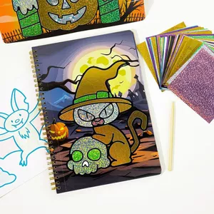 Ma Thuật Nghệ Thuật Miếng Dán Tranh Sáng Tạo Handmade DIY Magic Miếng Dán Xuyên Biên Giới Ma Thuật Chuyển Miếng Dán Halloween Giấy Thủ Công Trẻ Em Handmade Nhiều Màu Sắc Màu Ma Thuật Tranh Nghệ Thuật
