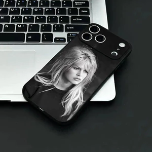 Ốp Điện Thoại TP-3 Moder B-Brigitte B-Bardot Cho IPhone 17 16 15 14 13 12 11 Pro Max Plus Mini Đen Mờ Vỏ Mềm Funda