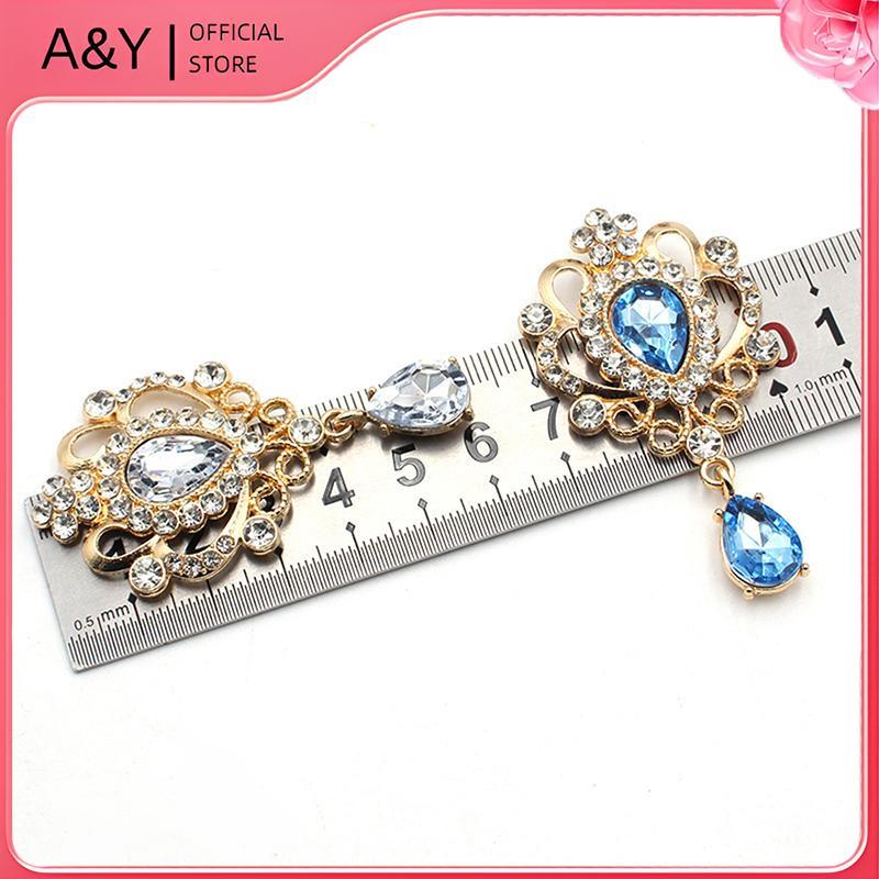 A & Y 32 * 60MM cho kim cương giả Nút tóc Manualidades Phụ kiện Diy Flat ba Trâm cài Phụ kiện trang sức.