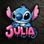 Dễ thương Interstellar Baby Stitch JULIA Nhãn dán xe hơi Phim hoạt hình Trang trí sáng tạo Nhãn dán cơ thể chống thấm nước