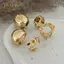 PNPIA- 5 Chiếc Vintage Kim Loại Không Đều Nhẫn Tròn Lớn Cho Nữ Nhiều Màu Sắc Kim Cương Giả Mở Nhẫn Trang Sức Thời Trang Phụ Kiện Quà Tặng