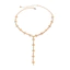 Vòng cổ tua rua chữ Y chữ thập vàng nam - 51-60cm có thể điều chỉnh - Choker dài sang trọng tối giản - Thiết kế chữ thập mạ vàng