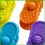Khối giác quan Kích thước bỏ túi 4 mảnh Tiện ích kết cấu Silicone Fidget Đồ chơi Khối giác quan cho lớp học Du lịch tại nhà saixit2vn