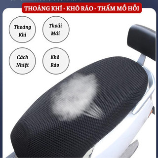 Bọc Yên Xe Máy, Vỏ Bọc Yên Xe Đệm Lưới 3D Thông Gió, Chịu Nhiệt Tốt, Siêu Êm Thoáng Khí
