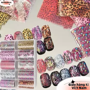 Giấy dán móng tay NORDICLIFE, Miếng dán móng tay in họa tiết sọc chuyên nghiệp Thiết kế ren hiệu ứng Sequin Đề can móng tay DIY