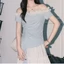 Mùa Hè Ngọt Ngào Phong Cách Cổ Tích Giảm Tuổi Áo Thun Nữ Thiết Kế Niche Slim-Fit Ôm Hơn Nhìn