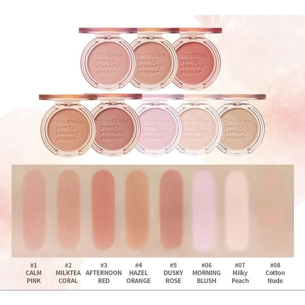 Peripera Cheek Blusher – Phấn Má Tươi Sáng, Mềm Mịn & Dễ Tán