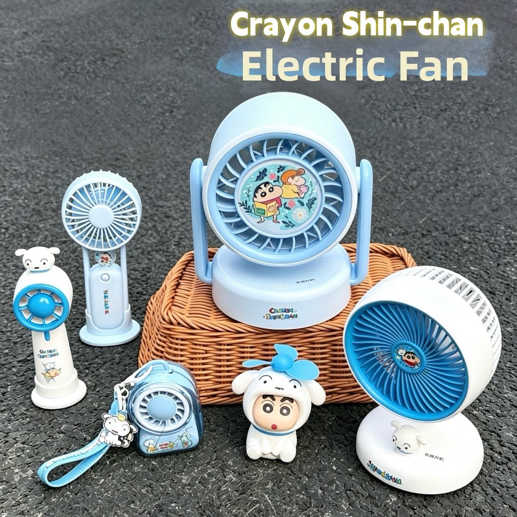ST2 Crayon Shin-chan Quạt Điện Di Động USB Mini Cầm Tay Quạt Móc Khóa Để Bàn Quạt Cho Bé Gái TS2