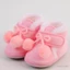 Trẻ Sơ Sinh Bé Gái Mờ Booties Dễ Thương Nơ Trang Trí Chống Trơn Trượt Ấm Áp Giày Đi Bộ Đầu Tiên