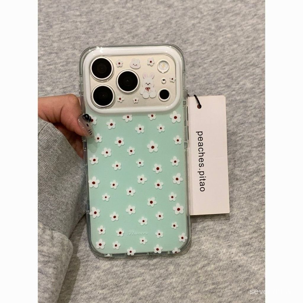 Ốp Điện Thoại Thích Hợp Cho iPhone 11 12 13 14 15 16 17 Pro max Plus Graffiti Hoa Thỏ Chân Đế Chống Sốc Chống Sốc Vỏ Bảo Vệ Bao Gồm Tất Cả JIW0