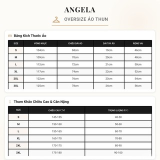 （Giao hàng 24h）Angela Phông Form Rộng 100% Cotton Áo thun ngắn tay in hình thời trang cỡ lớn dáng rộng dành cho nữ