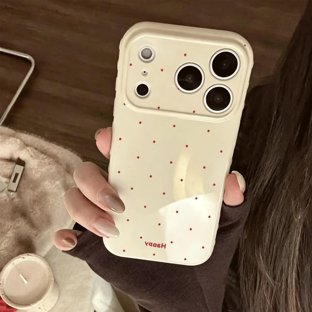 happ chấm đỏ Thích hợp iPhone 161715p14 đơn giản 13 trường hợp điện thoại 11 cá tính