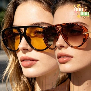Kính râm phong cách Punk cổ điển Y2K - Kính mắt chống tia cực tím - Kính mắt sang trọng thời trang - Dành cho kỳ nghỉ bên bờ biển - Gương cóc phong cách phi công / Tàu miễn phí