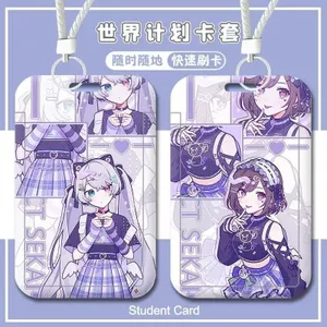Hộp đựng thẻ sinh viên Project Sekai Vỏ huy hiệu ID Anime – Kanade / Miku / Mafuyu / Mizuki – Tấm bảo vệ thẻ thẻ thẻ hoạt hình dễ thương cho xe buýt trường học truy cập MRT