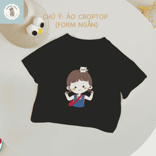 Áo thun Kapi Bala in hình hoạt hình dễ thương và đa năng dành cho bé gái, hoàn hảo để mặc ra ngoài.